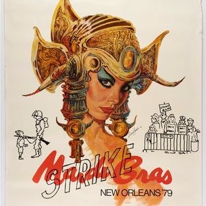 RARE 79’ Vintage Larry Harris Mardi Gras Poster